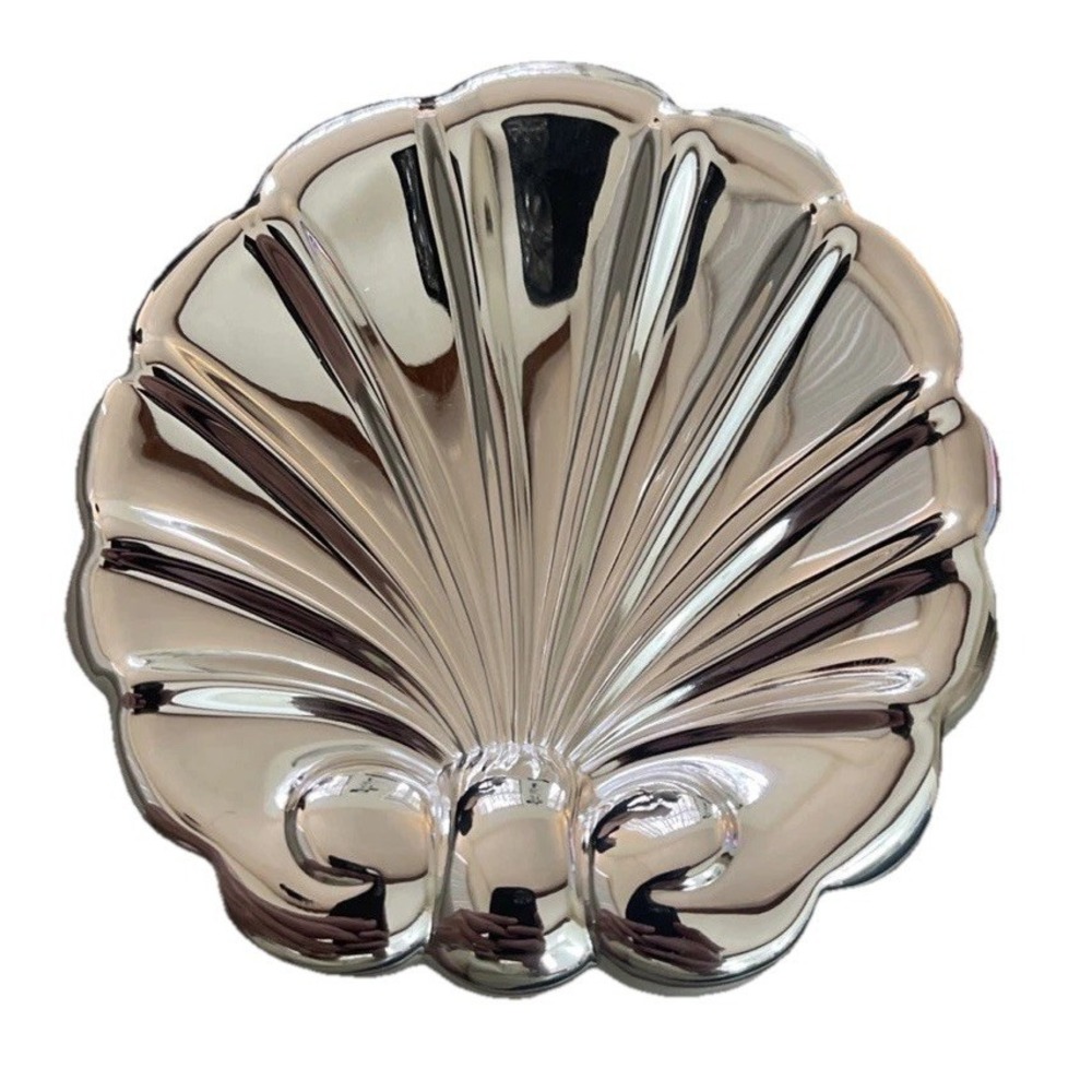For Your Ease Only 2006 Silver‎ Tone Chrome Metal Shell Trinket Box Lined